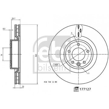 FEBI BILSTEIN 177127 - Fren Diski