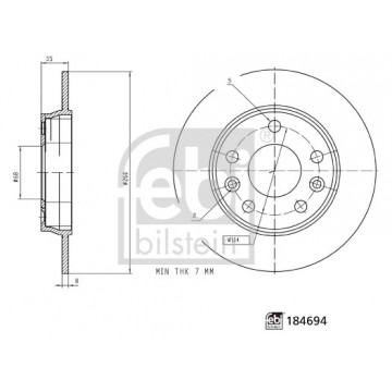 FEBI BILSTEIN 184694 - Fren Diski