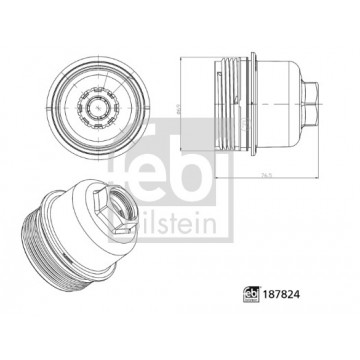FEBI BILSTEIN 187824 - Kapak - Yağ Filtresi Muhafazası