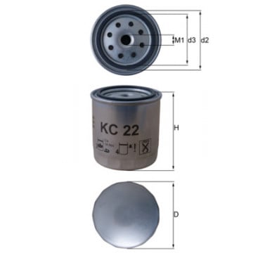 MAHLE - KC 22 - Yakıt filtresi