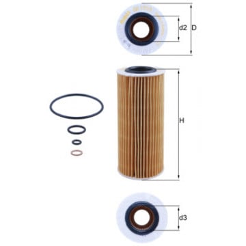 MAHLE - OX 177/3D - Yağ Filtresi