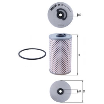 MAHLE - KX 36D - Yakıt filtresi