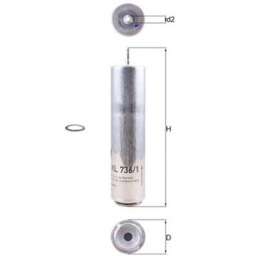 MAHLE - KL 736/1D - Yakıt filtresi