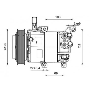 MAHLE - ACP 1458 000P - Kompresör, klima