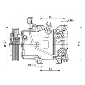 MAHLE - ACP 1464 000P - Kompresör, klima