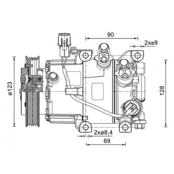 MAHLE - ACP 1465 000P - Kompresör, klima