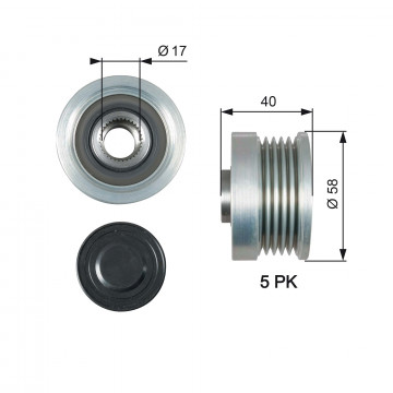 GATES OAP7163 - Alternatör Serbest Tekerlek Kavraması