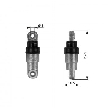 GATES T38218 - Titreşim Sönümleyici, V-Kayışı
