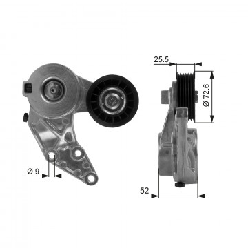 GATES T38377 - Gergi Kasnağı, V-Kayışı