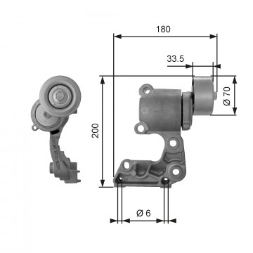 GATES T38410 - Gergi Kasnağı, V-Kayışı