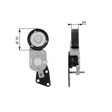 GATES T38426 - Gergi Kasnağı, V-Kayışı