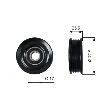 GATES T38478 - Gergi Kasnağı, V-Kayışı