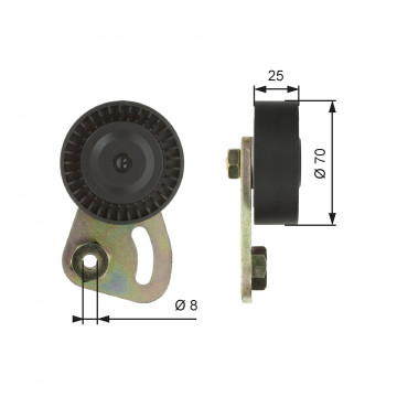 GATES T39019 - Gergi Kasnağı, V-Kayışı