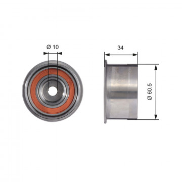 GATES T41226 - Saptırma/Kılavuz Kasnak, Triger Kayışı