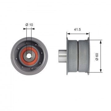 GATES T42106 - Saptırma/Kılavuz Kasnak, Triger Kayışı