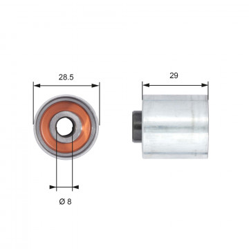 GATES T42148 - Saptırma/Kılavuz Kasnak, Triger Kayışı
