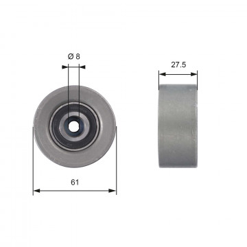 GATES T42151 - Saptırma/Kılavuz Kasnak, Triger Kayışı