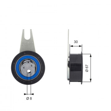 GATES T43041 - Gergi Kasnağı, Triger Kayışı