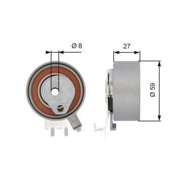 GATES T43139 - Gergi Kasnağı, Triger Kayışı