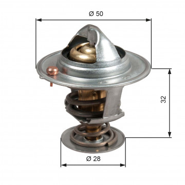 GATES TH50588G1 - Termostat, Soğutma Sıvısı