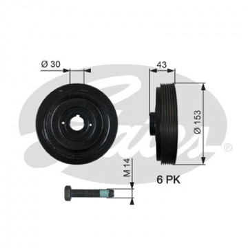 GATES TVD1005A - Kayış Kasnağı, Krank Mili
