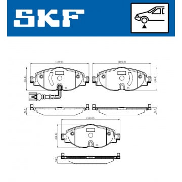 SKF VKBP 80018 E - Fren Balatası Seti -  Disk Fren