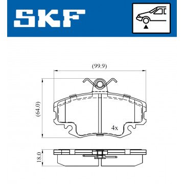 SKF VKBP 80050 - Fren Balatası Seti -  Disk Fren