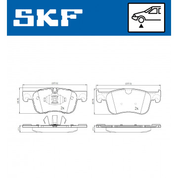 SKF VKBP 80086 - Fren Balatası Seti -  Disk Fren