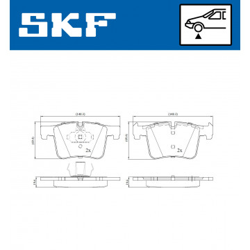 SKF VKBP 80103 - Fren Balatası Seti -  Disk Fren
