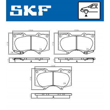 SKF VKBP 80135 A - Fren Balatası Seti -  Disk Fren