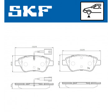SKF VKBP 80145 E - Fren Balatası Seti -  Disk Fren