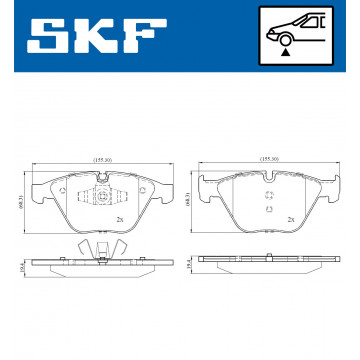 SKF VKBP 80159 - Fren Balatası Seti -  Disk Fren