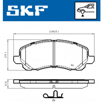 SKF VKBP 80169 A - Fren Balatası Seti -  Disk Fren