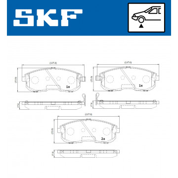SKF VKBP 80175 A - Fren Balatası Seti -  Disk Fren