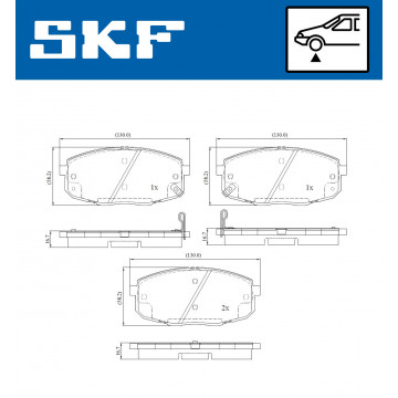 SKF VKBP 80183 A - Fren Balatası Seti -  Disk Fren