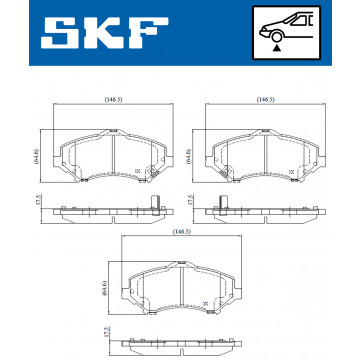 SKF VKBP 80334 A - Fren Balatası Seti -  Disk Fren