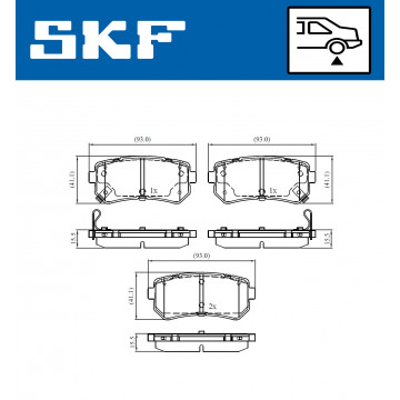 SKF VKBP 90139 A - Fren Balatası Seti -  Disk Fren