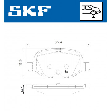 SKF VKBP 90414 - Fren Balatası Seti -  Disk Fren