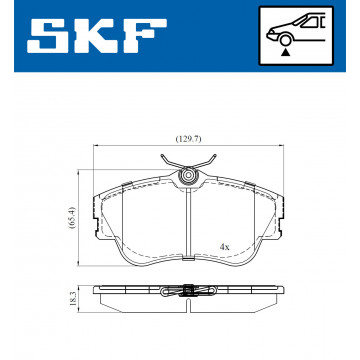SKF VKBP 80321 - Fren Balatası Seti -  Disk Fren
