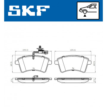 SKF VKBP 80326 E - Fren Balatası Seti -  Disk Fren
