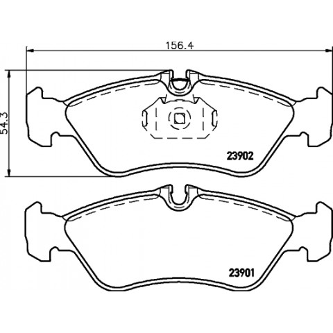 HELLA - 8DB 355 014-401 - Fren Balatası Seti, Disk Fren