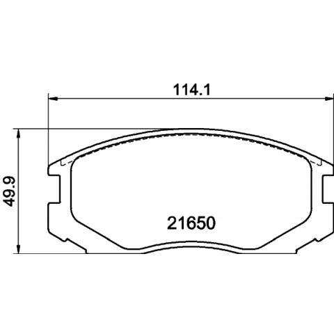 HELLA - 8DB 355 017-161 - Fren Balatası Seti, Disk Fren