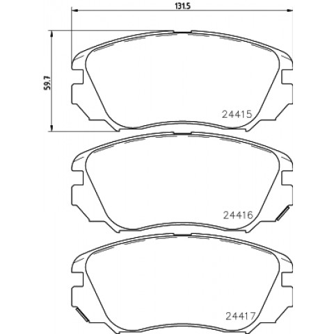 HELLA - 8DB 355 013-051 - Fren Balatası Seti, Disk Fren