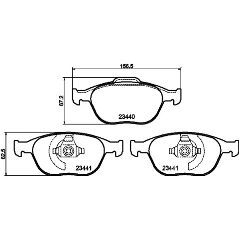 HELLA - 8DB 355 009-561 - Fren Balatası Seti, Disk Fren