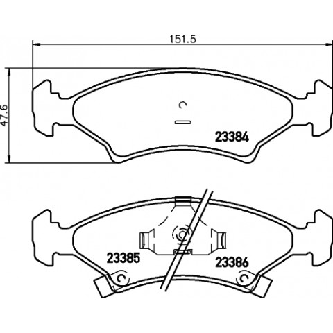 HELLA - 8DB 355 008-241 - Fren Balatası Seti, Disk Fren