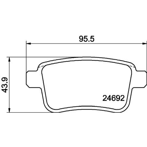 HELLA - 8DB 355 013-971 - Fren Balatası Seti, Disk Fren