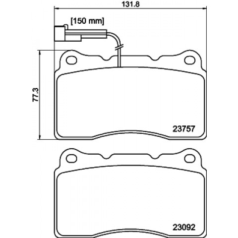 HELLA - 8DB 355 014-731 - Fren Balatası Seti, Disk Fren