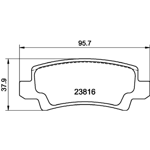 HELLA - 8DB 355 010-841 - Fren Balatası Seti, Disk Fren