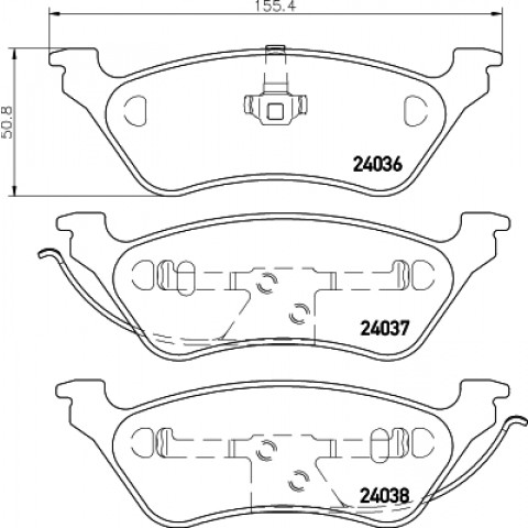 HELLA - 8DB 355 011-061 - Fren Balatası Seti, Disk Fren