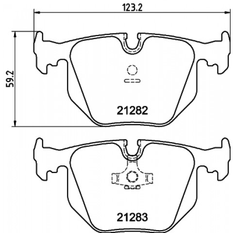 HELLA - 8DB 355 008-121 - Fren Balatası Seti, Disk Fren
